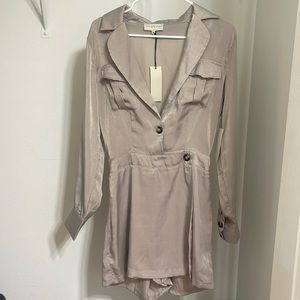 Never Fully Dresses silk romper size medium